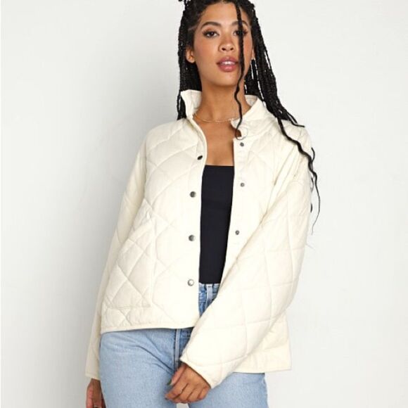 Z Supply Maya Quilted Jacket Bone sz Small EUC - Picture 4 of 7